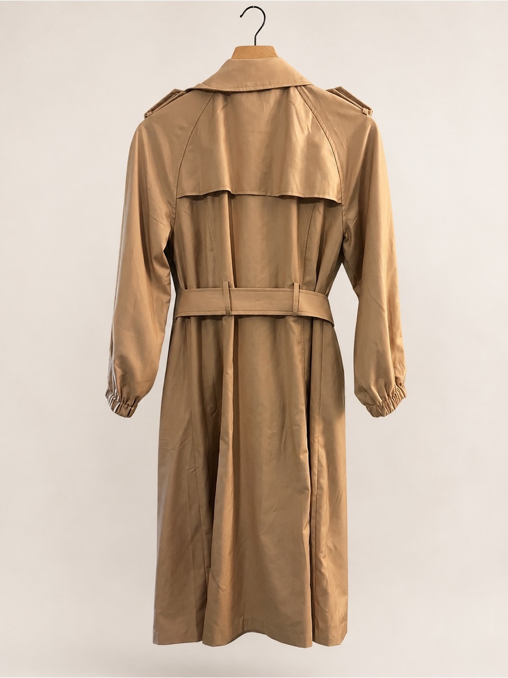 Anthropologie Greylin Nate Soft Twill Trench Coat Midi Belted Double Breasted XS - Picture 3 of 16